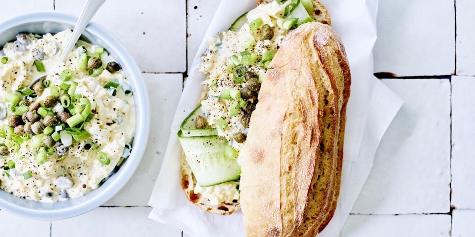 Broodje eiersalade Broodje eiersalade